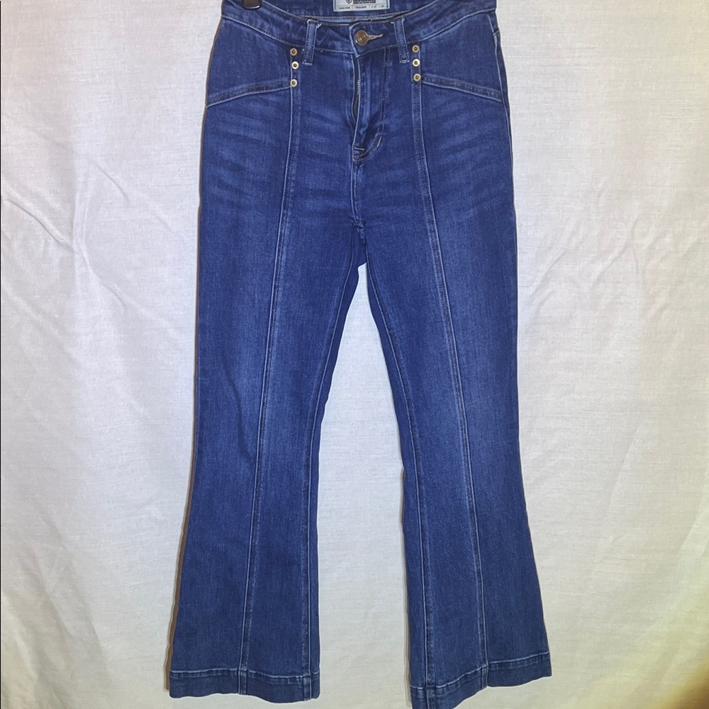 Rock & Roll Cowgirl Dark Blue Flare Jeans